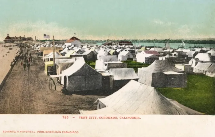 Framed Print : Coronado Tent City, California, USA Framed Print : Coronado Tent City, California, USA