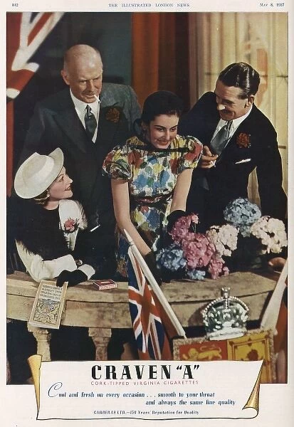 Coronation 1937 - Craven A cigarettes advertisement