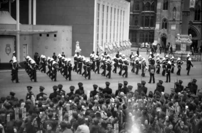 Framed Print : Coronation. Band of Royal Marines Framed Print : Coronation. Band of Royal Marines