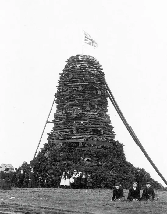 Framed Print : Coronation bonfire, Crook 22nd June 1911 Framed Print : Coronation bonfire, Crook 22nd June 1911