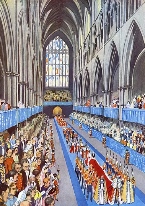 Framed Print : Coronation ceremonial procession 1937 Framed Print : Coronation ceremonial procession 1937