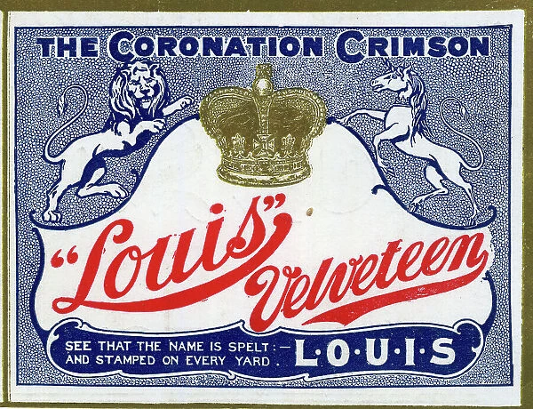 The Coronation Crimson, Louis Velveteen advert