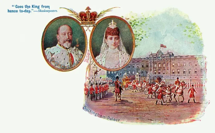 Framed Print : Coronation of Edward VII - Commemorative postcard Framed Print : Coronation of Edward VII - Commemorative postcard