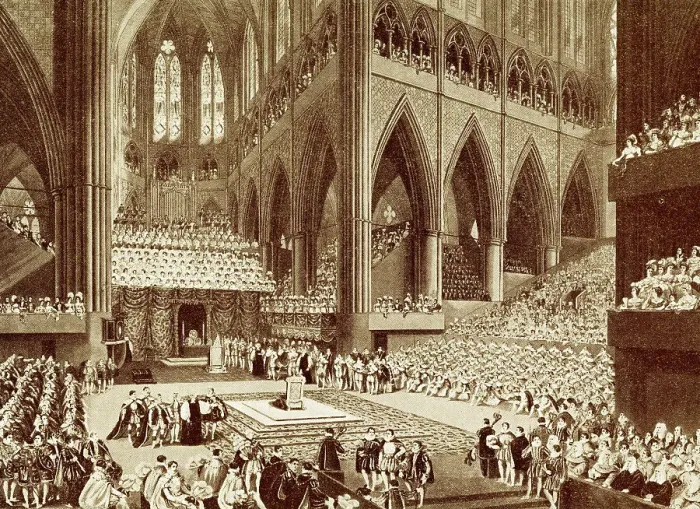 Framed Print : Coronation of George IV, Westminster Abbey, London Framed Print : Coronation of George IV, Westminster Abbey, London