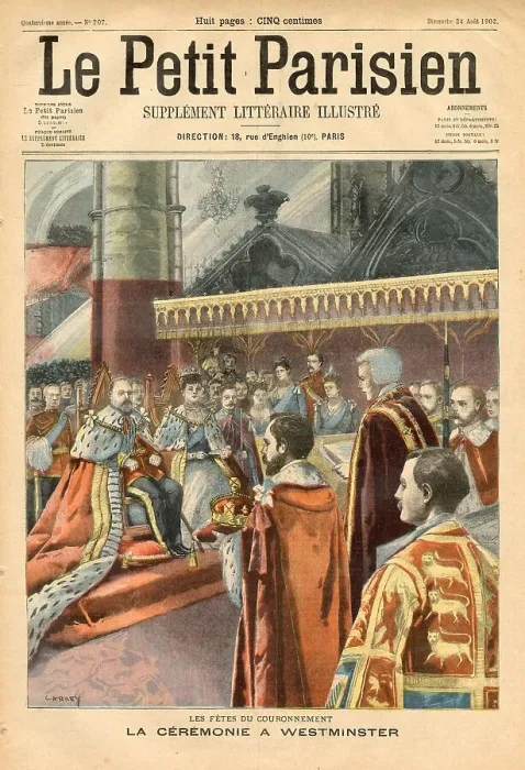 Framed Print : The coronation of King Edward VII and Queen Alexandra in Westminster Abbey, London. Date: August 1902 Framed Print : The coronation of King Edward VII and Queen Alexandra in Westminster Abbey, London. Date: August 1902