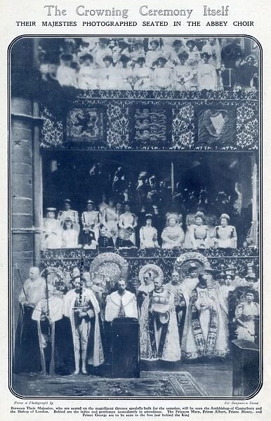 Coronation of King George V, crowning ceremony 1911