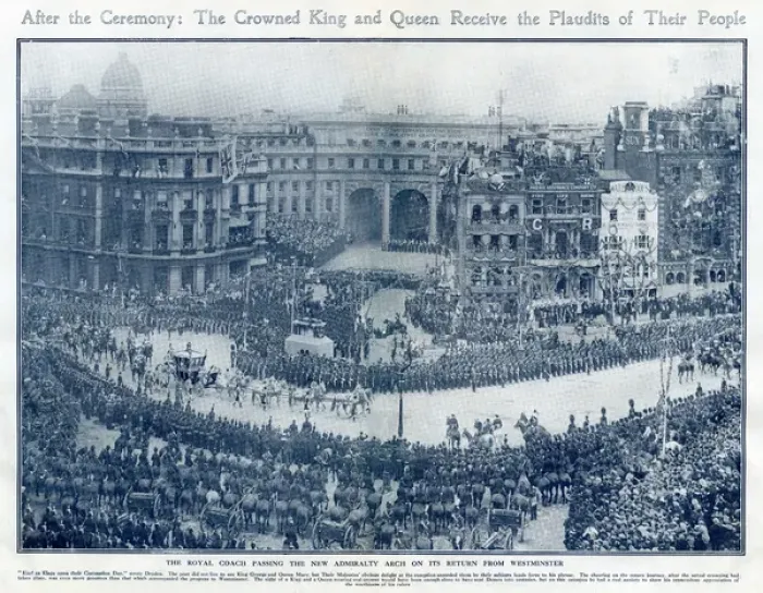 Framed Print : Coronation of King George V, return journey 1911 Framed Print : Coronation of King George V, return journey 1911