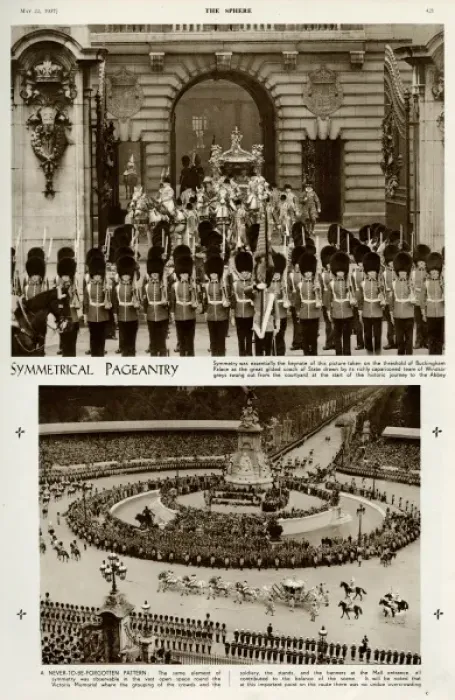 Framed Print : Coronation of King George VI, symmetrical pageantry Framed Print : Coronation of King George VI, symmetrical pageantry