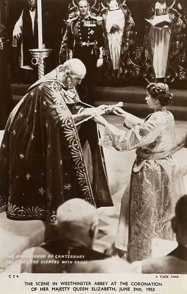 Coronation of Queen Elizabeth II - presentation of sceptre