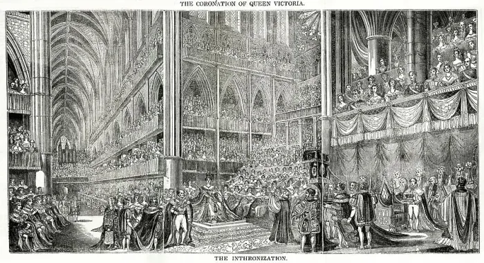 Framed Print : Coronation of Queen Victoria, Westminster Abbey Framed Print : Coronation of Queen Victoria, Westminster Abbey