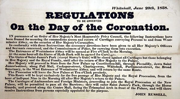 Coronation Regulations