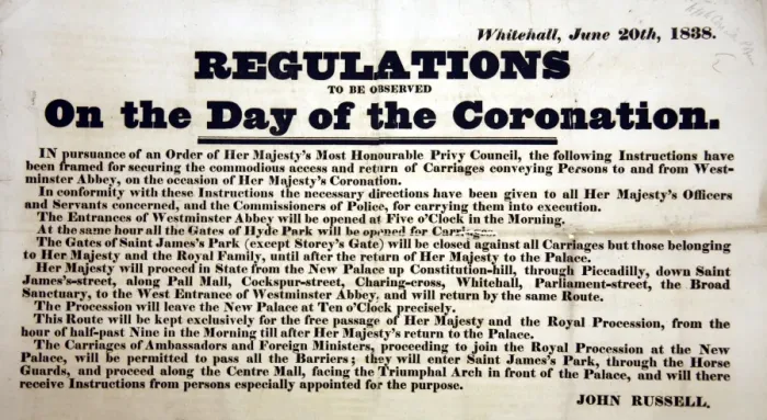 Framed Print : Coronation Regulations Framed Print : Coronation Regulations
