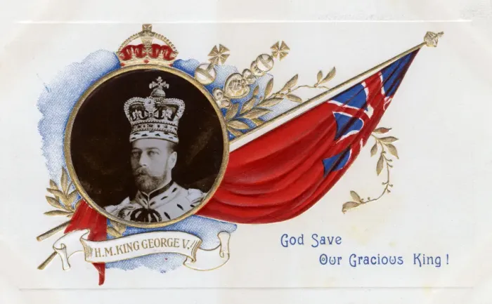 Framed Print : Coronation Souvenir Postcard - King George V Framed Print : Coronation Souvenir Postcard - King George V
