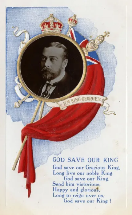 Framed Print : Coronation Souvenir Postcard - King George V