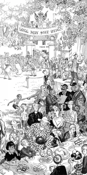 Framed Print : Coronation Tea Party (advertisement) Framed Print : Coronation Tea Party (advertisement)