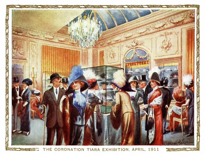 Framed Print : Coronation Tiara Exhibition, New Bond Street, London Framed Print : Coronation Tiara Exhibition, New Bond Street, London