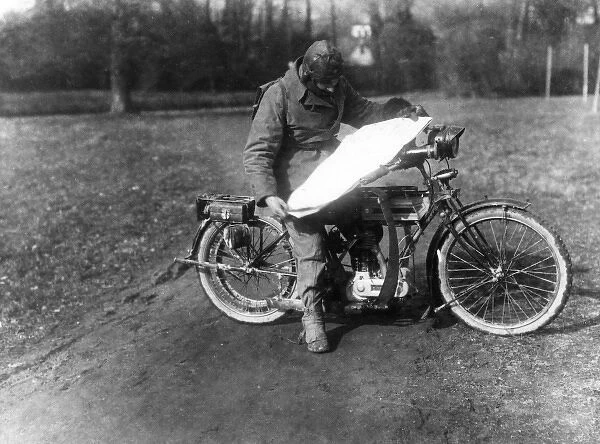 Corporal Newsham, despatch rider, Rollancourt, France, WW1