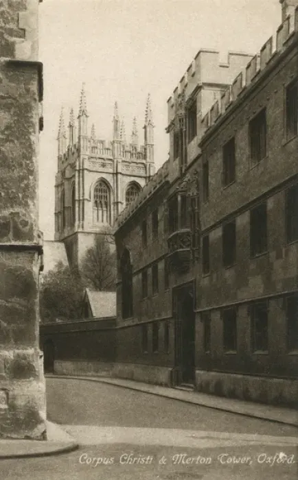 Framed Print : Corpus Christi College and Merton Tower, Oxford