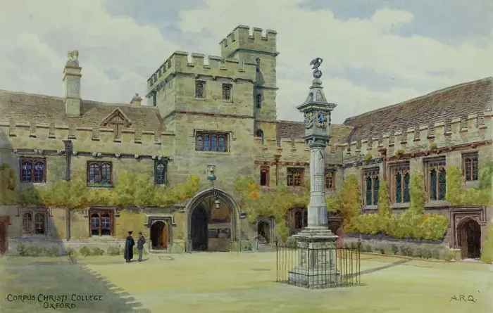 Framed Print : Corpus Christi College, Oxford, Oxfordshire Framed Print : Corpus Christi College, Oxford, Oxfordshire
