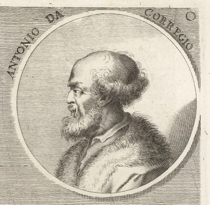 Framed Print : Correggio, Italian painter of the Parma school, 1489-1534 Framed Print : Correggio, Italian painter of the Parma school, 1489-1534