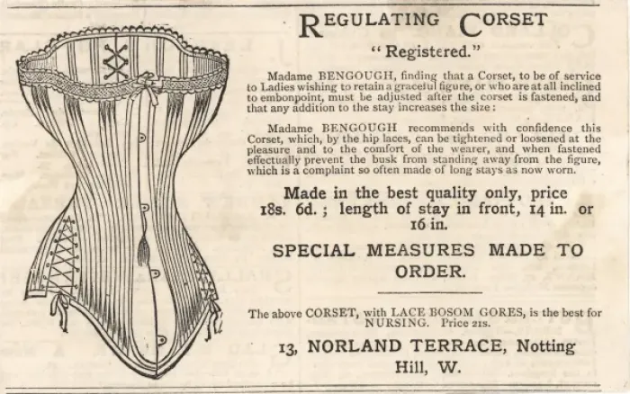 Framed Print : Corset Advert Framed Print : Corset Advert