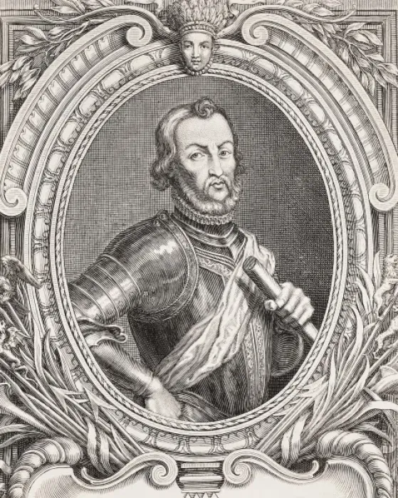 Framed Print : CORTɓ, Hernᮠ(1485-1547). Spanish conqueror Framed Print : CORTɓ, Hernᮠ(1485-1547). Spanish conqueror