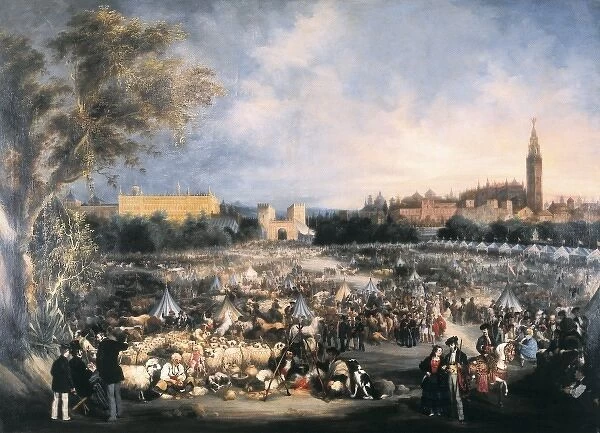 CORTES Y AGUILAR, Andr鳠(1815-1880). La Feria