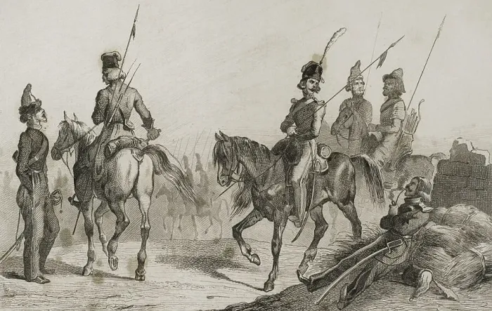Framed Print : Cossacks. Engraving, 19th century Framed Print : Cossacks. Engraving, 19th century