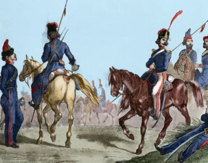 Framed Print : Cossacks. Engraving. Colored Framed Print : Cossacks. Engraving. Colored