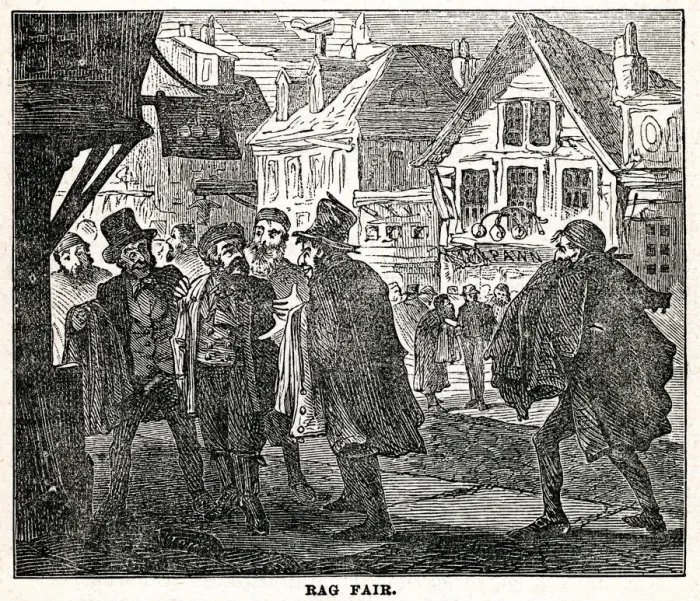 Framed Print : Costermonger and rag fair 1870 Framed Print : Costermonger and rag fair 1870