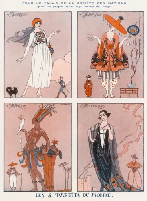 Framed Print : Costume 4 Parts of World Framed Print : Costume 4 Parts of World
