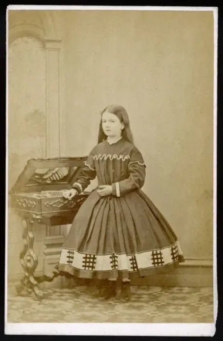 Framed Print : Costume / Amy Aged 10 1865 Framed Print : Costume / Amy Aged 10 1865