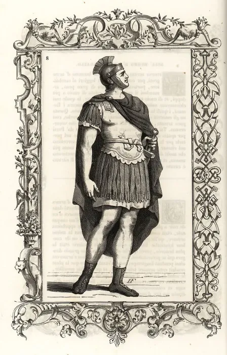 Framed Print : Costume of an ancient Roman infantryman Framed Print : Costume of an ancient Roman infantryman