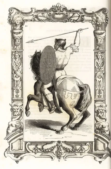 Framed Print : Costume of an ancient Roman light cavalryman Framed Print : Costume of an ancient Roman light cavalryman