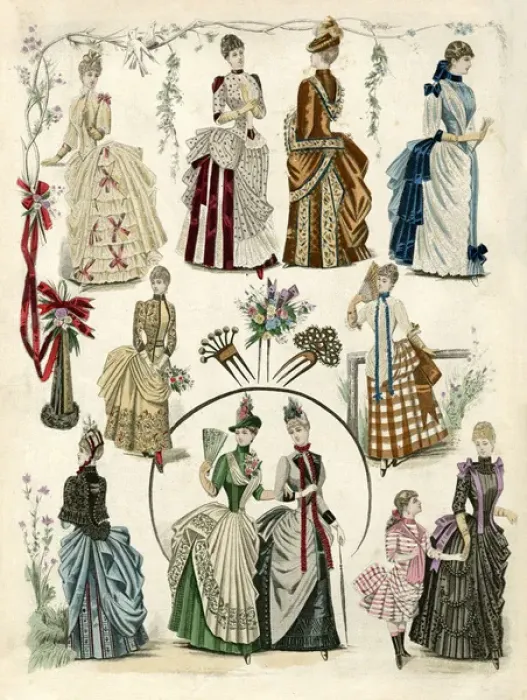 Framed Print : Costume August 1886 Framed Print : Costume August 1886
