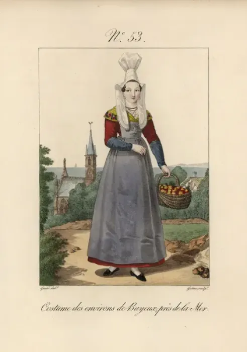 Framed Print : Costume of the Bayeux area, near the sea Framed Print : Costume of the Bayeux area, near the sea