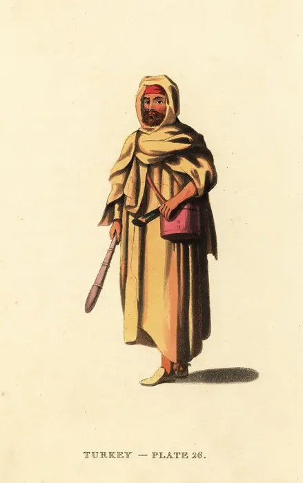 Framed Print : Costume of a Bedouin Arab man Framed Print : Costume of a Bedouin Arab man