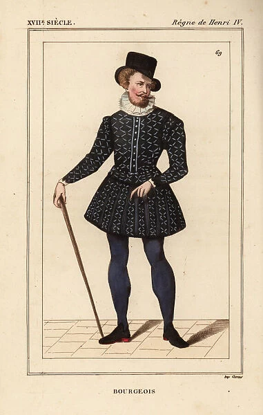 Costume of a bourgeois man of Paris, reign