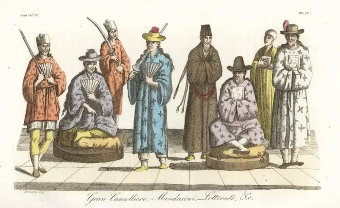 Framed Print : Costume of the chancellors, mandarins, courtiers Framed Print : Costume of the chancellors, mandarins, courtiers
