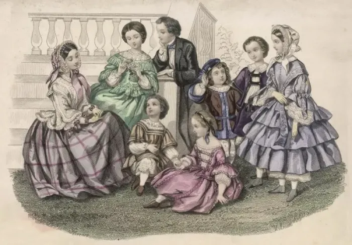 Framed Print : Costume / Children 1855 Framed Print : Costume / Children 1855
