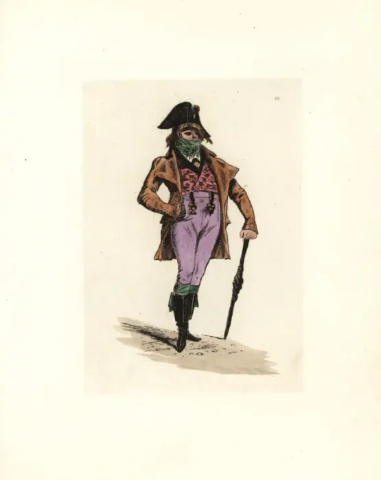 Framed Print : Costume of a Commis Marchand, Incroyable Framed Print : Costume of a Commis Marchand, Incroyable