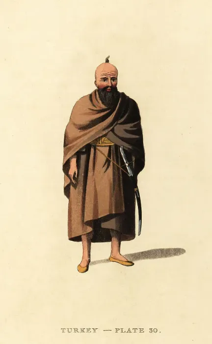 Framed Print : Costume of a Dervise or Dervish man of Syria Framed Print : Costume of a Dervise or Dervish man of Syria