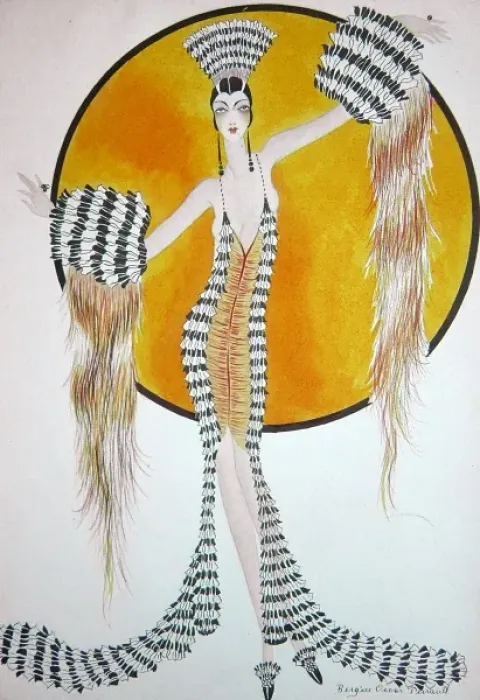 Framed Print : Costume design by Bergere Oscar Perrault Framed Print : Costume design by Bergere Oscar Perrault