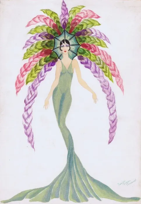 Framed Print : Costume design by Bergere Oscar Perrault Framed Print : Costume design by Bergere Oscar Perrault