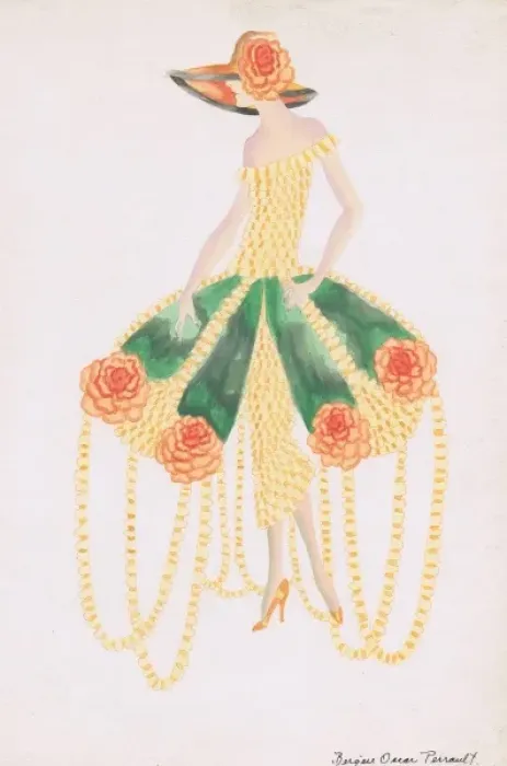 Framed Print : Costume design by Bergere Oscar Perrault Framed Print : Costume design by Bergere Oscar Perrault