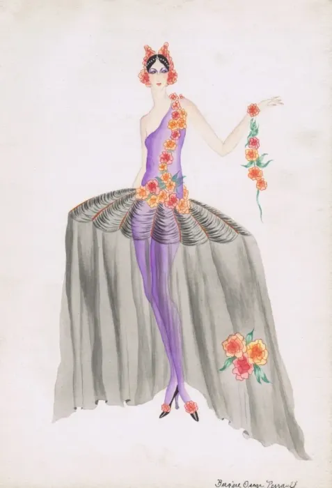 Framed Print : Costume design by Bergere Oscar Perrault Framed Print : Costume design by Bergere Oscar Perrault
