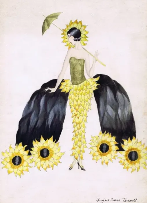 Framed Print : Costume design by Bergere Oscar Perrault Framed Print : Costume design by Bergere Oscar Perrault