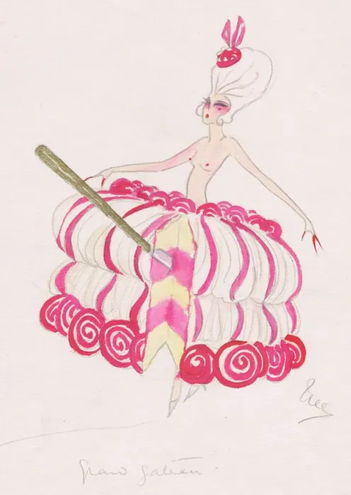 Framed Print : Costume design by Dolly Tree for a birthday cake, 1920s Framed Print : Costume design by Dolly Tree for a birthday cake, 1920s
