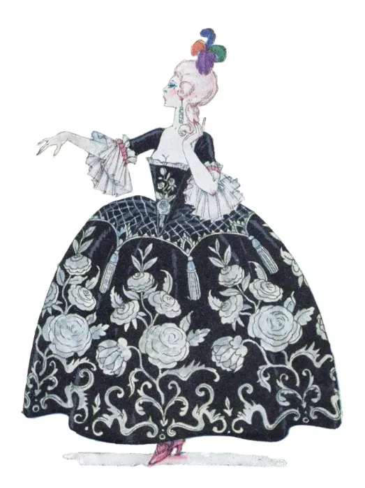 Framed Print : Costume design by Georges Barbier for the Valentino film Mon Framed Print : Costume design by Georges Barbier for the Valentino film Mon