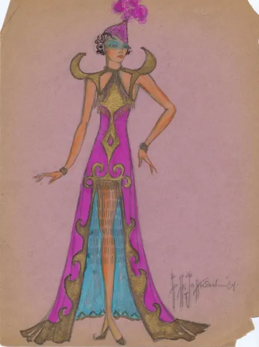 Framed Print : Costume design by Gertrude A. Johnson, New York, 1920s Framed Print : Costume design by Gertrude A. Johnson, New York, 1920s